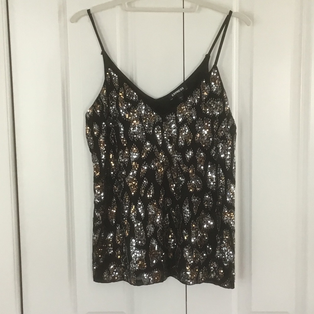 Express Black with Gold and Silver Sequins